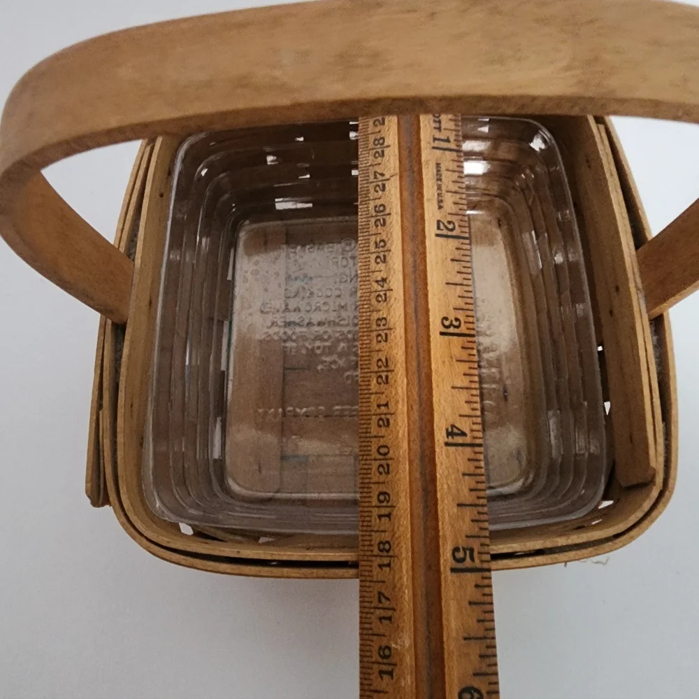 2002 Longaberger Berry basket With Plastic Protector 5x6 Inches
